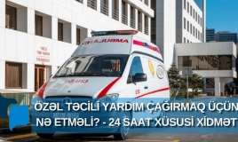 Ağır xəstələr üçün özəl təcili tibbi yardım  - 24 saat xidmətinizdə - VİDEO