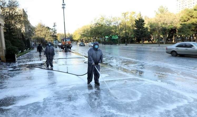 Bakıda növbəti dezinfeksiya işləri aparıldı  FOTOLAR