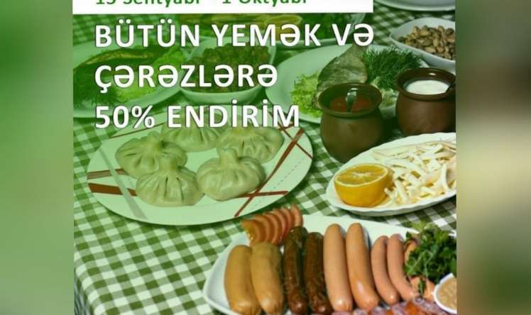 Bütün yeməklərə 50% endirim! -  "Yaban Offside"da inanılmaz kampaniya